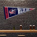 Rico Industries NHL Hockey Columbus Blue Jackets Rally 12" x 30" Felt Wall Décor Pennant - Great for Home/Bed Room/Man Cave Décor