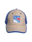 Calhoun NHL Surf & Skate Team Logo Snapback Straw Trucker Baseball Hat (New York Rangers)