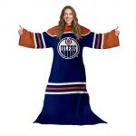 Snuggie Edmonton Oilers – The Original Wearable Blanket with Sleeves | Super Soft Fleece | As Seen on TV | Officially Licensed NHL Gear