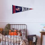 Rico Industries NHL Hockey Columbus Blue Jackets Rally 12" x 30" Felt Wall Décor Pennant - Great for Home/Bed Room/Man Cave Décor