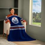 Snuggie Edmonton Oilers – The Original Wearable Blanket with Sleeves | Super Soft Fleece | As Seen on TV | Officially Licensed NHL Gear
