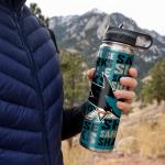 Rico Industries NHL Hockey San Jose Sharks 22oz Stainless Steel Tumbler with Lid - Great For Coffee, Tea, Water or Cocktails