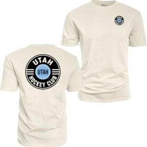 Utah Hockey Club NHL Officially Licensed T-Shirt Ringspun Front/Back Ivory Puck, Large
