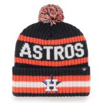47 MLB Unisex-Adult Primary Logo Bering Cuffed Knit Pom Beanie Hat One Size (US, Alpha, One Size, Houston Astros)
