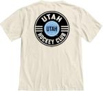 Utah Hockey Club NHL Officially Licensed T-Shirt Ringspun Front/Back Ivory Puck, Large