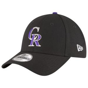 New Era MLB The League 9FORTY Team Color Primary Logo Adjustable Hat Cap One Size Fits All - Colorado Rockies Black