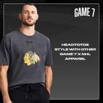 GAME 7 x NHL Men's Officially Licensed Graphic Short Sleeve Lightweight Classic Crew Neck Cotton T-Shirt Black
