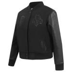 Pro Standard WOMENS WNBA NEW YORK LIBERTY CLASSIC 3BK VARSITY JACKET JET BLACK M