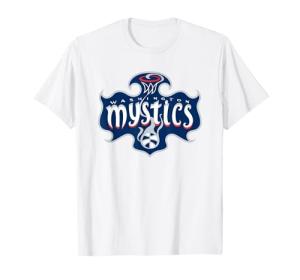 WNBA Washington Mystics Logo T-Shirt, Men, White, X-Large
