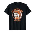 Vintage Cleveland Football Dog Design T-Shirt