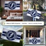 Desert Cactus Tampa Bay Lightning Flag NHL 100% Polyester Indoor Outdoor 3x5 feet National Hockey League Team Flags (Flag B)