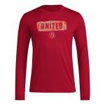 Adidas Men's Atlanta United FC Local Pop Long Sleeve Pre-Game T-Shirt, Team Victory Red, Small