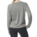 NHL Buffalo Sabres Raglan Long Sleeve Top for Women and Girls, Athletic, Stretchy and Comfy, Medium Heather Grey