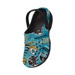 FOCO Jacksonville Jaguars NFL Mens Historic Print Clog with Strap - S