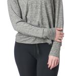 NHL Buffalo Sabres Raglan Long Sleeve Top for Women and Girls, Athletic, Stretchy and Comfy, Medium Heather Grey