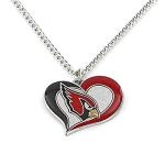 NFL Arizona Cardinals Swirl Heart Pendant