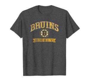 Boston Bruins Vintage Hockey Dark Heather T-Shirt
