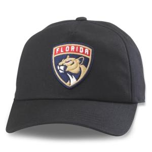 AMERICAN NEEDLE Unisex Florida Panthers Officially Licensed NHL Roscoe Adjustable Snapback Baseball Hat (EM009A-FLP-BLK)