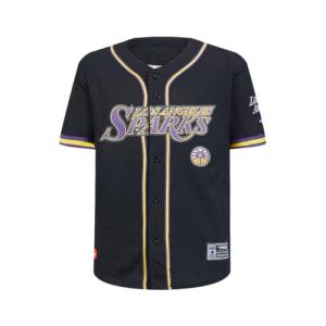Pro Standard Big Boys WNBA Los Angeles Sparks MESH Button Down MESH TOP Black/Purple M