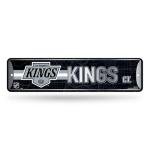 Rico Industries NHL Hockey Los Angeles Kings Home Decor Metal Street Sign 4" x 15" Home Décor - Bedroom - Office - Man Cave