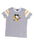 Calhoun NHL Ladies Loose Fit Varsity Style Woven Patch T-Shirt (Pittsburgh Penguins, Small)