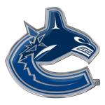 FANMATS 60504 Vancouver Canucks Heavy Duty Aluminum Embossed Color Emblem, Auto Emblem Decal