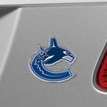FANMATS 60504 Vancouver Canucks Heavy Duty Aluminum Embossed Color Emblem, Auto Emblem Decal