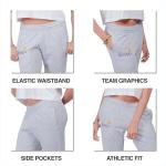Ultra Game WNBA Official Womens Velvet Plush Jogger Sweatpants, Golden State Valkyries, Heather Gray, Medium