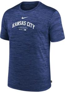 Nike Men's MLB Velocity Performance Practice T-Shirt (US, Alpha, Medium, Regular, Regular, Royal, Kansas City Royals)