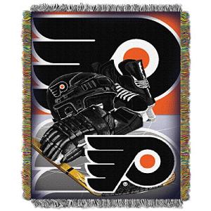 Northwest NHL Philadelphia Flyers Unisex-Adult Woven Tapestry Throw Blanket, 48" x 60", Home Ice Advantage