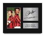 HWC Trading Franco Baresi & Paolo Maldini AC Milan Gifts Printed Signed Autograph Picture for Fans and Supporters - US Letter Size
