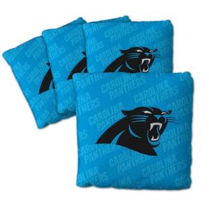 YouTheFan Officially-Licensed NFL Carolina Panthers Set of 4 Cornhole Bags - All Weather Regulation 6” x 6” Size - 16oz Weight - Designed in USA