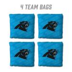 YouTheFan Officially-Licensed NFL Carolina Panthers Set of 4 Cornhole Bags - All Weather Regulation 6” x 6” Size - 16oz Weight - Designed in USA