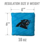 YouTheFan Officially-Licensed NFL Carolina Panthers Set of 4 Cornhole Bags - All Weather Regulation 6” x 6” Size - 16oz Weight - Designed in USA