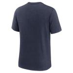 Nike Men's MLB Logo Tri-Blend T-Shirt (US, Alpha, Large, Regular, Regular, Heather Navy, Atlanta Braves)