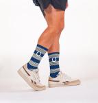 For Bare Feet NFL INDIANAPOLIS COLTS RMC Multi Stripe Crew Sock Team Color Large