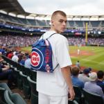 FOCO Chicago Cubs MLB Drawstring Backpack with Zippered Pocket — Officially Licensed, Cordura Nylon