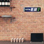 Rico Industries NFL Football Seattle Seahawks Metal Street Sign 4" x 15" Home Décor - Bedroom - Office - Man Cave