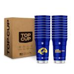 Top Cup NFL Los Angeles Rams 20 oz Reusable Aluminum Cups 20 Count | Officially Licensed, Durable, Reusable & Recyclable, Made in USA