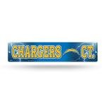 Rico Industries NFL Los Angeles Chargers 16-inch Plastic Street Sign Décor 3.75 x 16-
