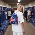 FOCO Chicago Cubs MLB Drawstring Backpack with Zippered Pocket — Officially Licensed, Cordura Nylon