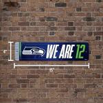 Rico Industries NFL Football Seattle Seahawks Metal Street Sign 4" x 15" Home Décor - Bedroom - Office - Man Cave