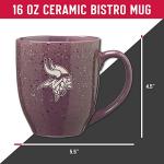 Rico Industries NFL Football Minnesota Vikings Primary 16 oz Team Color Laser Engraved Ceramic Coffee Mug