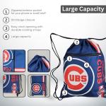 FOCO Chicago Cubs MLB Drawstring Backpack with Zippered Pocket — Officially Licensed, Cordura Nylon