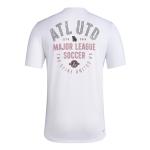 adidas Men's Atlanta United FC Local Stoic Short Sleeve Pre-game T-shirt, White, XX-Large