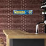 Rico Industries NFL Los Angeles Chargers 16-inch Plastic Street Sign Décor 3.75 x 16-