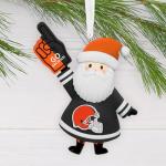 Hallmark Christmas Ornament, NFL Cleveland Browns Santa Fan Ornament, Gifts for Sports Fans