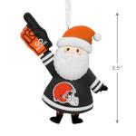 Hallmark Christmas Ornament, NFL Cleveland Browns Santa Fan Ornament, Gifts for Sports Fans