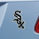 FANMATS 26542 Chicago White Sox 3D Color Metal Emblem, Diecut Team Logo Auto Emblem