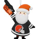 Hallmark Christmas Ornament, NFL Cleveland Browns Santa Fan Ornament, Gifts for Sports Fans